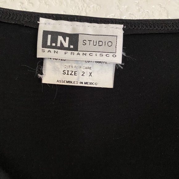 I.N. STUDIO Asymmetrical Draped Neckline Top - Picture 7 of 8